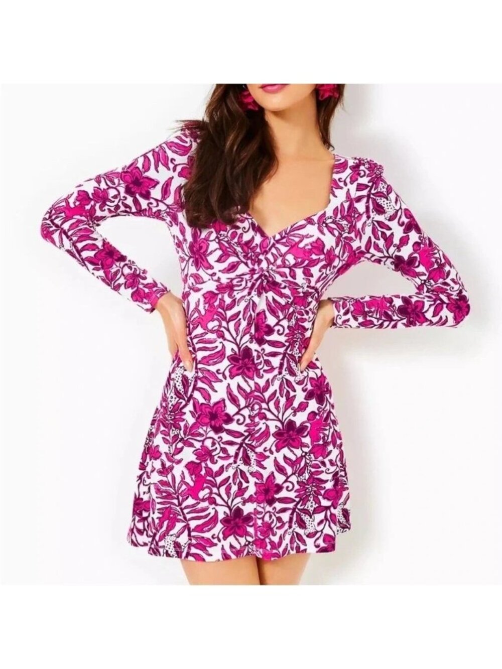 Lilly Pulitzer NWT Anne Skirted Romper Elderflower Blossom XS Resortwear Party